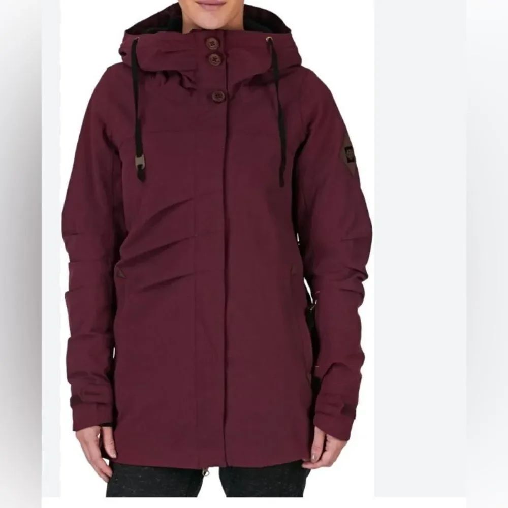686 Parklan Burgandy Lose Control Mystique Insulated Hooded Ski Jacket Coat S